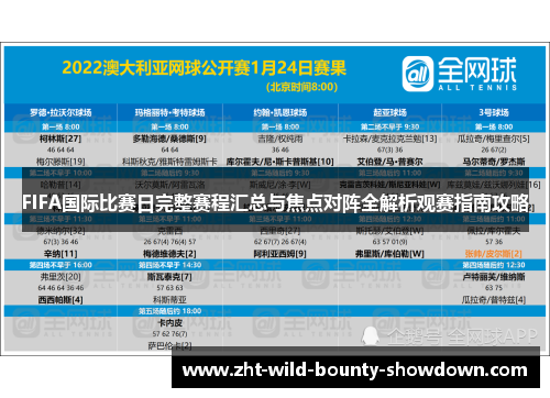 FIFA国际比赛日完整赛程汇总与焦点对阵全解析观赛指南攻略